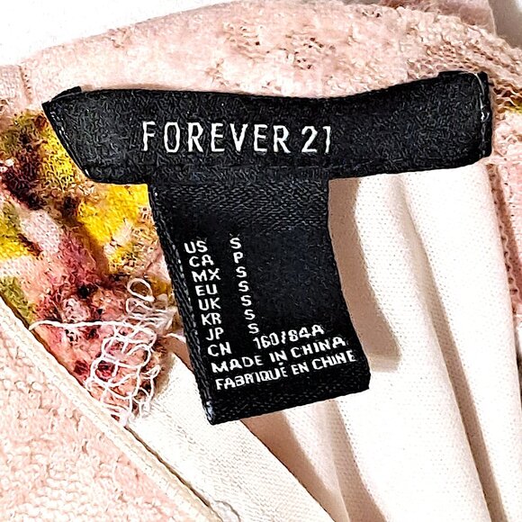 Forever 21 Pink Floral Dress - Size Small - Picture 5 of 7